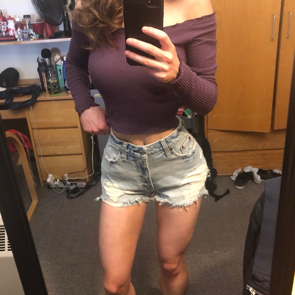 Abercrombie High Waisted Mom Shorts